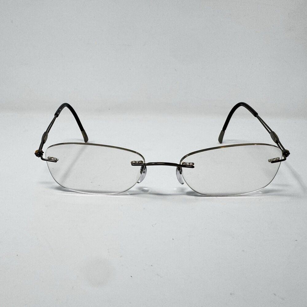 Silhouette 5227 40 6052 Mocha Brown Titan Rimless Eyeglass Frames 17-140